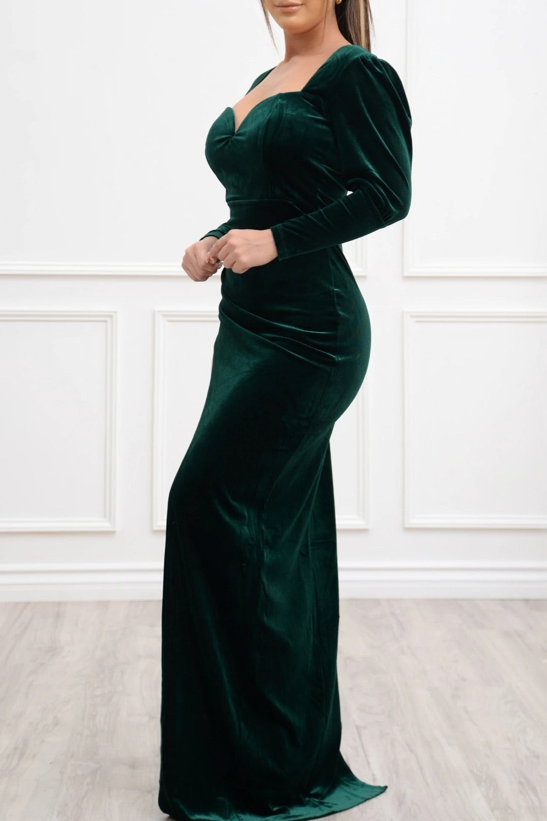 MAXI VESTIDO GREEN VELVET