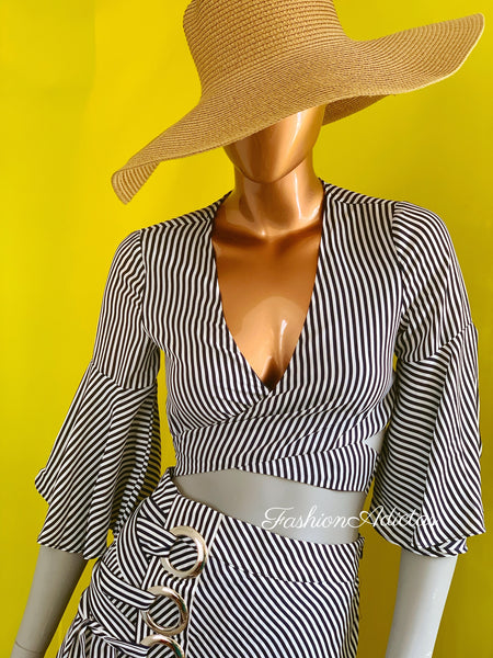 SET NAUTICA RAYADO TOP/FALDA