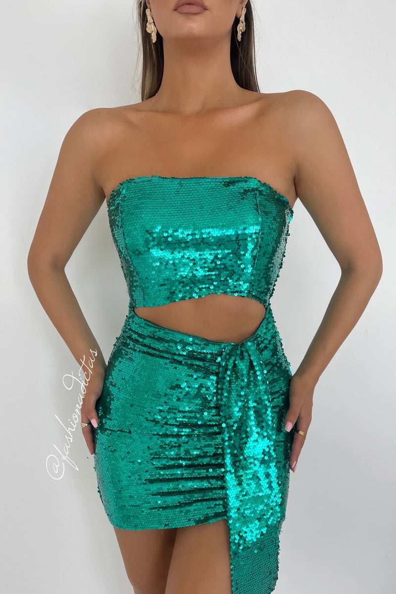 VESTIDO LENTEJUELAS MINI NEW YEAR JADE