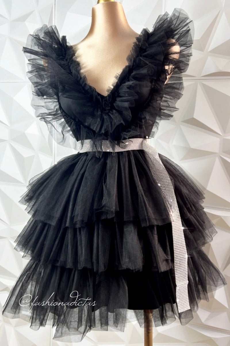 VESTIDO PARIS TULLE NEGRO