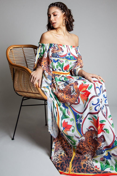 MAXI VESTIDO LEOPARD FLOWER