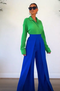 PANTALON-PALAZZO QUEEN AZUL