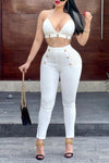SET AGNES BLANCO CADENAS TOP/PANTALON