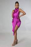 VESTIDO MAGENTA SATIN