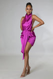VESTIDO MAGENTA SATIN