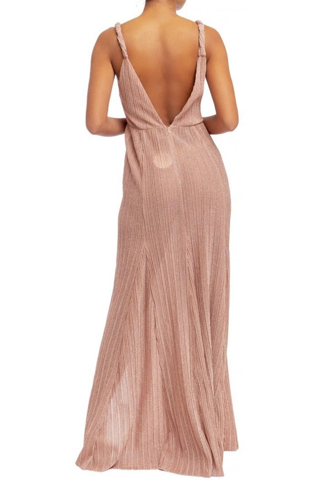 MAXI VESTIDO GRECIA GLITTER ORO ROSADO