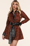 VESTIDO FAUX CAMISERO LEOPARDO