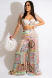 SET MIAMI TOP/PALAZZO MULTICOLOR