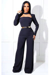 JUMPSUIT AIXA NEGRO CINTURON DORADO