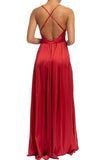MAXI VESTIDO SATIN VINO