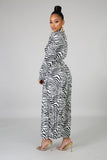 MAXI VESTIDO ZEBRA PLISADO