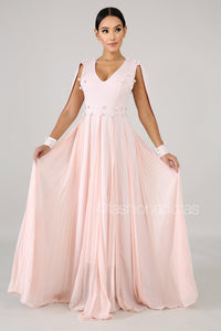 MAXI VESTIDO GALILEA PALO DE ROSA.