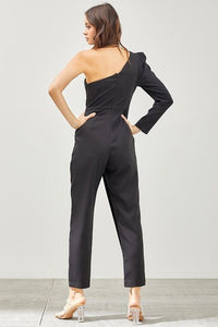 JUMPSUIT PALAZZO ILKA UNA MANGA NEGRO