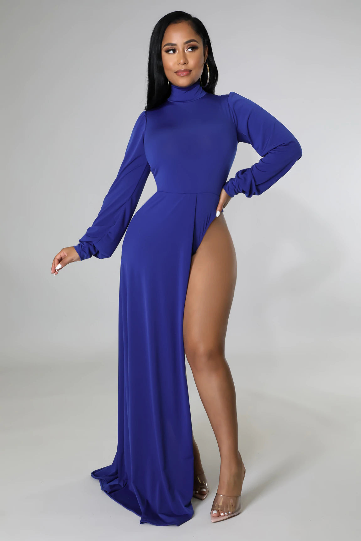 SET SARA AZUL IRREGULAR, BODY Y LEGGING