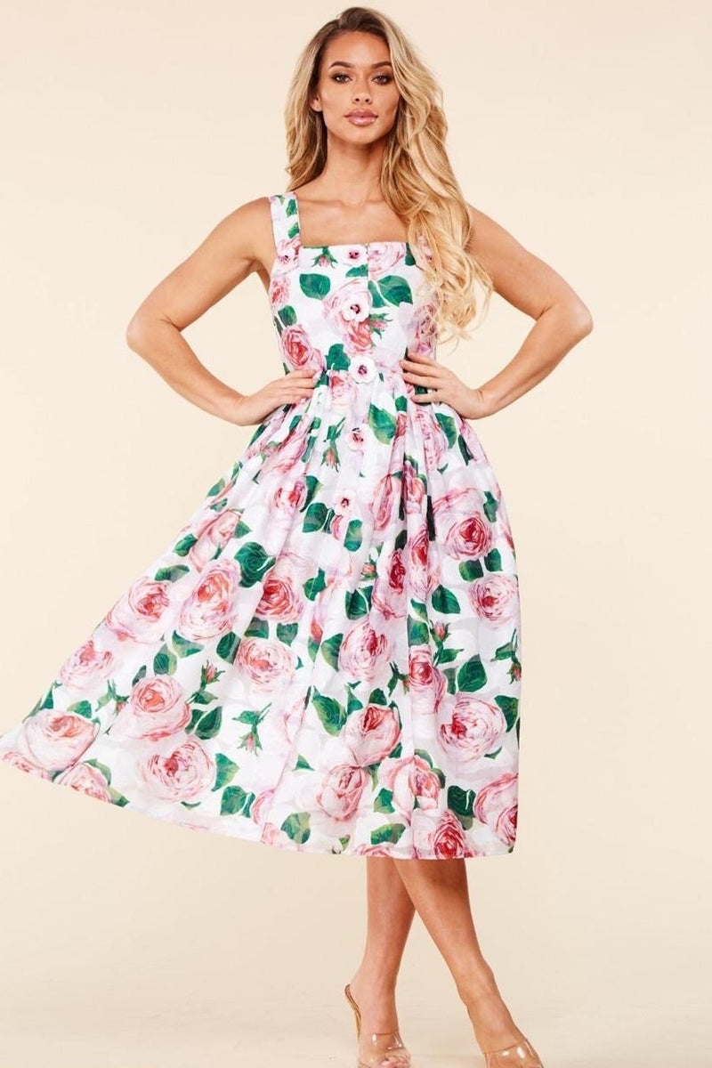 VESTIDO MIDI ROSE GARDEN