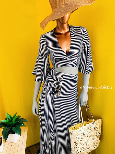SET NAUTICA RAYADO TOP/FALDA