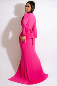 MAXI VESTIDO NUBIA ROSA/ORO