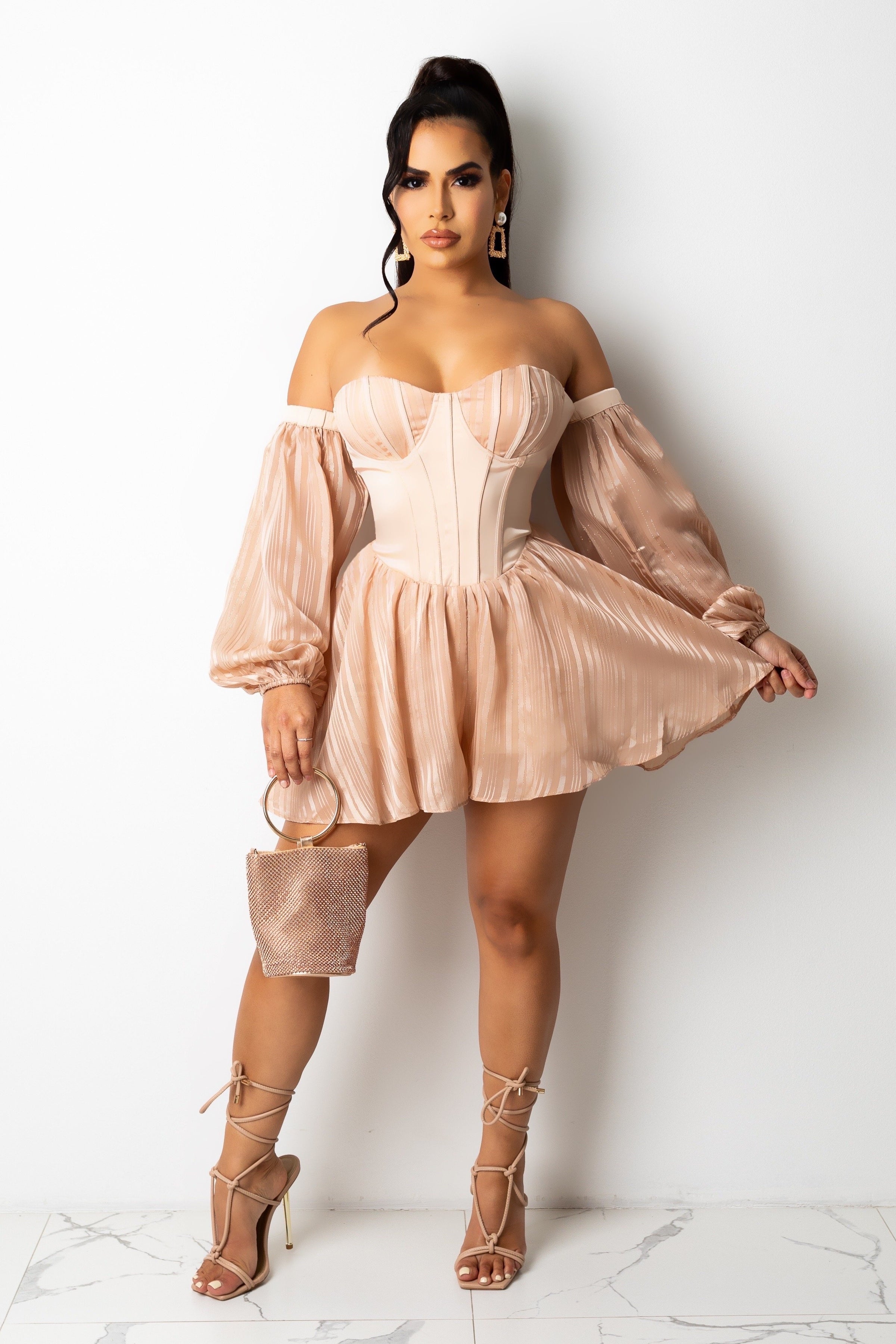 ROMPER CORSETTE NUDE