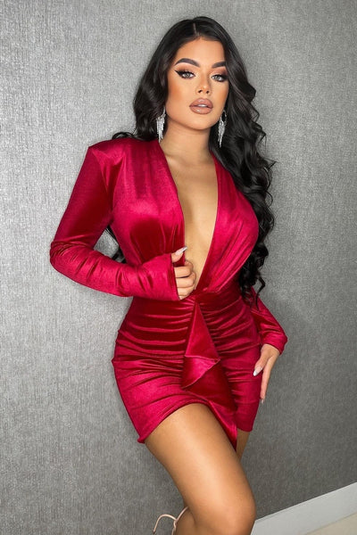 VESTIDO VELVET STAR ROJO