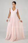 MAXI VESTIDO GALILEA PALO DE ROSA.