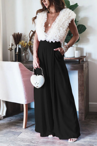 PANTALON-PALAZZO CARIBEAN NEGRO