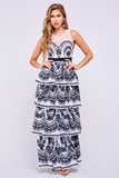 MAXI VESTIDO WAVES BLANCO/NEGRO.