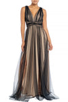 MAXI VESTIDO TULLE NEGRO/NUDE